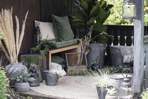 IB Laursen Teppich Jute natur rund